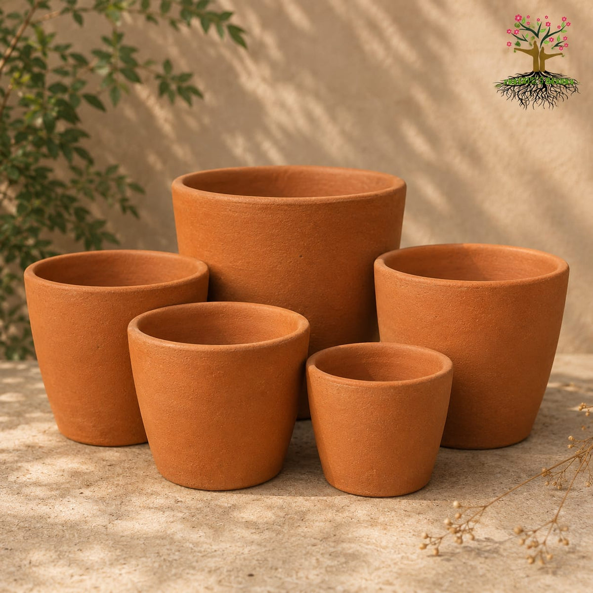 Terracotta Planters Polished ( Set of 5 )