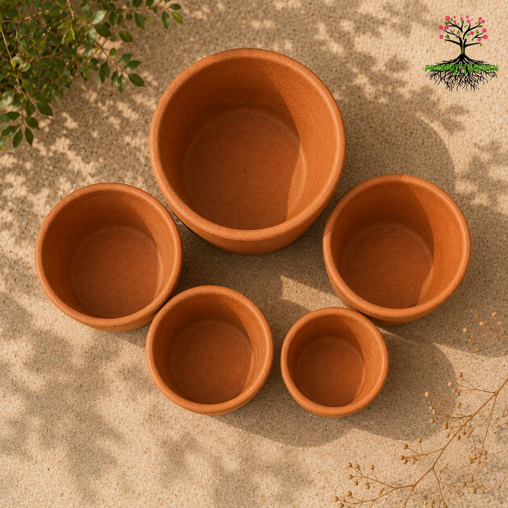 Terracotta Planters Polished ( Set of 5 )
