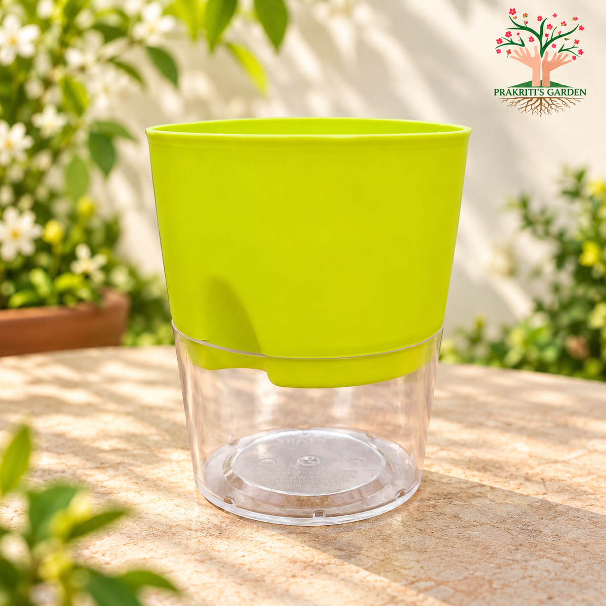 Self-Watering Pot with Transparent Water Reservoir ( Choose Color )